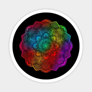 Colorful mandala flower Magnet